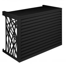 Cache Climatiseur Extérieur Aluminium Anthracite 90 X 70 Cm -devaux