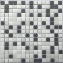 Mosaïque Piscine L.32,70 X L.32,70 Cm - Pool Mix Gris Bleu Et Blanc (lot De 20)