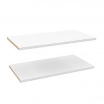 Lot De 2 Étagères Pour Caisson Haut 60 Cm Blanc