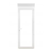 Porte-fenêtre Pvc H.215 X L.80 Cm 1 Vantail Tirant Droit Avec Volet Roulant Intégré Blanc