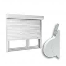 Volet Roulant Aluminium Blanc Motorisé H.215 X L.240 Cm