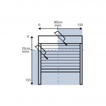 Volet Roulant À Sangle Pvc Blanc H155xl120