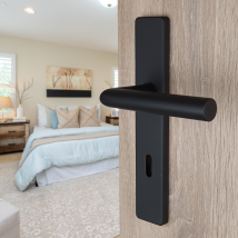 Poignée De Porte Noire Entraxe Ajustable Clé En L Edison Dualfit X2