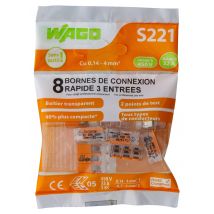Borne De Connexion S221 3 Entrées X8 - Wago