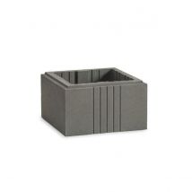 Element De Pilier Strias Anthracite 30x30 H.17cm