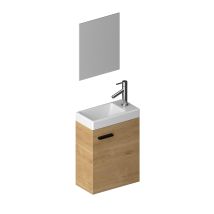 Meuble Lave-main Sweet Suspendu L41 X H54 X P22 – Vasque Céramique & Miroir Orientable - Tecnomat