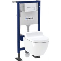 Pack Wc Japonais Suspendu Sans Bride Bâti Autoportant - Geberit Laita Essentiel