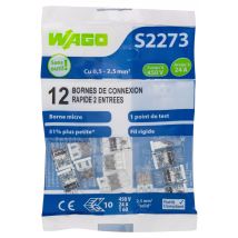 Borne De Connexion S2273 2 Entrées X12 - Wago