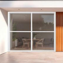 Moustiquaire Coulissante Aluminium Blanc Pour Baie Vitrée H.230 X L.240 Cm Recoupable