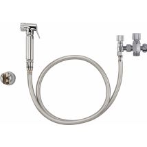 Kit Hygiène Pour Les Wc Avec Douchette Laiton Chromé Et Robinet 3 Voies