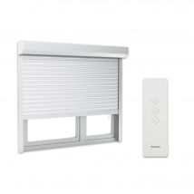 Volet Roulant Radio En Aluminium Blanc H120xl120cm