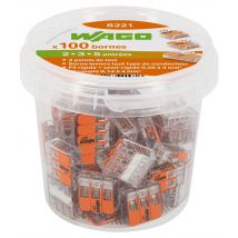 Borne De Connexion S221 En Assortiment Pot De 100 - Wago
