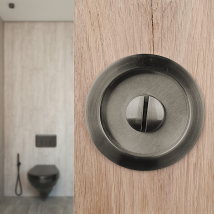 Poignée De Porte Coulissante Ronde Chromé - Alpertec