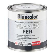 Peinture Fer Brillante Gris Aluminium 0,5 L - Blancolor