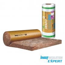 Rouleau De Laine De Verre Roulé Semi-rigide Kraft Th32, Ep.100mm, 2.7x1.2m Pour L'Isolation Des Murs Et Toitures - Knauf