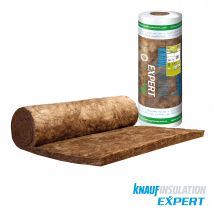 Rouleau De Laine De Verre Nuth40 Kraft, Ep.100mm, 8.3x1.2m Pour L'Isolation Des Combles Perdues - Knauf