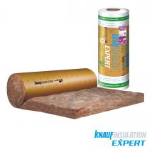 Rouleau De Laine De Verre Roulé Semi-rigide Kraft Th32, Ep.140mm, 2.7x1.2m Pour L'Isolation Des Murs Et Toitures - Knauf