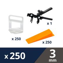 Croisillons Autonivelants Et Cales Pour Carrelage Ep.3 Mm - Levelit (seau De 250)