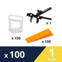 Croisillons Autonivelants Et Cales Pour Carrelage Ep.1 Mm - Levelit (seau De 100) - Tecnomat