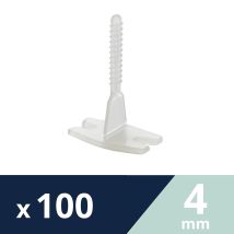 100 Croisillons À Vis Helix Clips 4mm - Levelit - Tecnomat