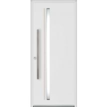 Porte D'Entrée Aluminium Barre De Tirage Blanche Poussant Droit H.215 X L.90 Cm Bego