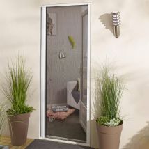 Moustiquaire À Enroulement Latéral Aluminium Blanc Pour Porte H220 X L160 Cm Recoupable