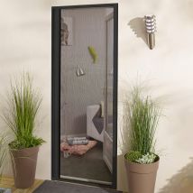 Moustiquaire À Enroulement Latéral Aluminium Anthracite Pour Porte H220 X L160 Cm Recoupable