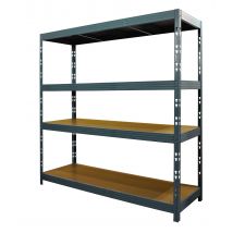 Etagère Charge Lourde En Métal Et Agglo 4 Tablettes Modulo Storage