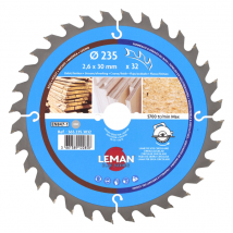 Lame De Scie Circulaire Carbure Diam.235 Mm - Leman