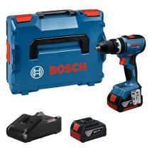 Perceuse Visseuse À Percussion Sans Fil 18v 2x5ah + Coffret - Bosch Professional - Gsb 18v-65