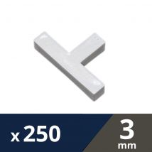 250 Croisillons A Sceller En T 3 Mm - Levelit - Tecnomat