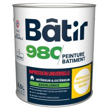 Sous-couche Fonds Difficiles Blanc Glycéro 2,5 L - Batir 980