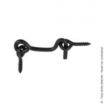Crochet De Contrevent Et Piton Noir Longueur 200 Mm - Bricoman
