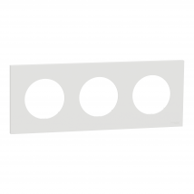 Plaque De Finition 3 Postes Blanche Odace - Schneider Electric - Tecnomat