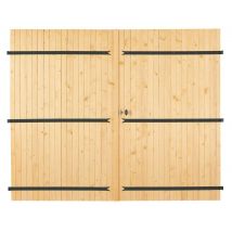 Porte De Garage Battante 2 Vantaux 240x200 Cm Ep.27 Mm