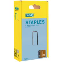 Boite Polypro De 3000 Agrafes N°90 L.20 Mm Galva - Rapid - Bricoman