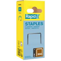 Boite De 2000 Agrafes N°958 L.8 Mm Galva - Rapid