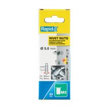 Lot De 20 Écrous À Sertir M5 Vis Diam.5 Mm - Rapid - Bricoman