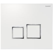 Plaque De Commande Pour Wc Suspendu - Siamp Square Blanche Brillante