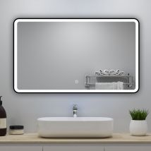 Miroir Lumineux 120x70cm Avec Anti-buée + 3 Couleurs + Dimmable, Miroir Salle De Bain - Bricoman