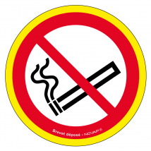 Panneau Défense De Fumer - Haute Visibilité - Ø 80mm - 4090627 - Bricoman