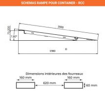 Rampe Pour Container De Grande Largeur - Charges Lourdes - Vendue À L'Unité - Rcc - Bricoman