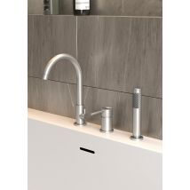 Mitigeur De Bain Sur Plage 3 Trous Nickel Brossé - Corbeau - Tecnomat