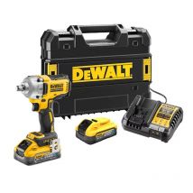 Boulonneuse À Chocs ½” 812 Nm 18v Dewalt Dcf891h2t-qw Brushless Avec Coffret Et 2 Batteries 5,0 Ah Powerstack - Bricoman