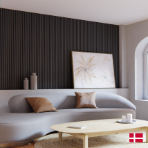 2 X Panneaux Acoustiques Décoratifs Muraux En Noir Mat – 240x32 Cm | Nordic Acoustics - Bricoman