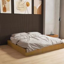 Lot De 3 Panneaux Muraux Acoustiques Décoratifs En Bois Mdf 240 X 60 Cm, Finition Chêne Noyer, Excellente Isolation Phonique, Installation Facile. - 
