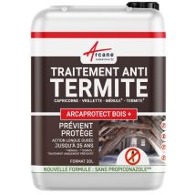 Traitement Bois Anti Termite : Traitement Des Bois, Charpente, Ossature Intérieur/extérieur - 20 L - Arcane Industries - Bricoman
