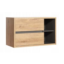 Meuble De Salle De Bain Sous Lavabo Avec Tiroirs 100 Cm Serenite Chêne - Bricoman