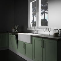 Evier Timbre D'Office 84 Cm Réversible Rétro Rome En Céramique - Bricoman