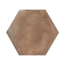 Carrelage Sol / Mur Hexagonal Effet Ciment Vieilli Marron 25x21,6 Cm Terra Rosso Hexagonal - Bricoman